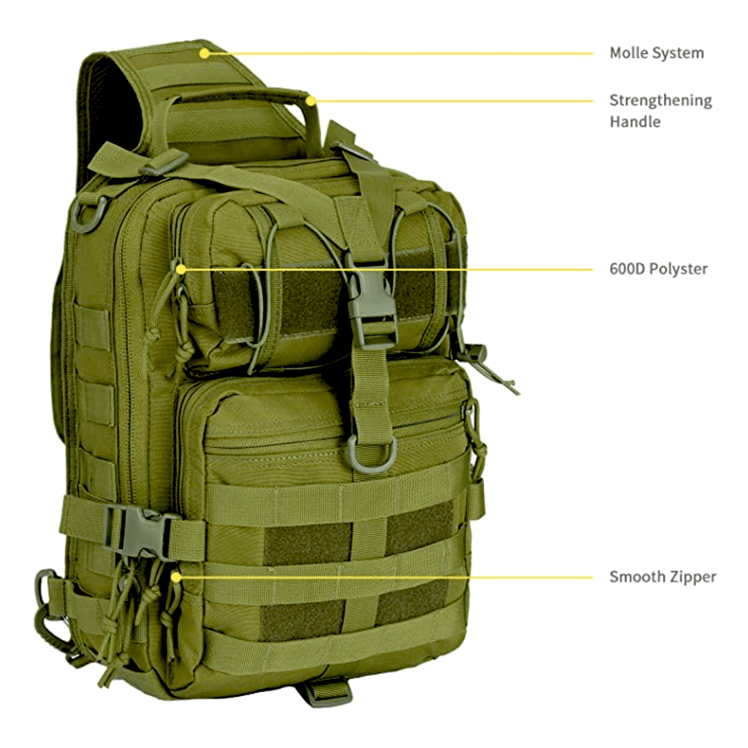 Tactical 15L Sling Backpack with Molle System