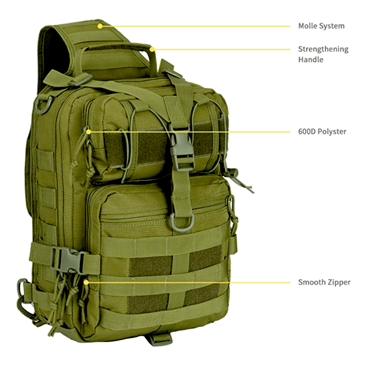 Tactical 15L Sling Backpack with Molle System
