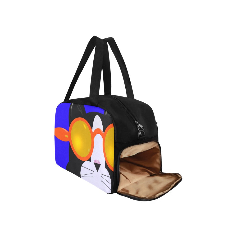 Cool Cat Travel Tote with Shoe Storage
