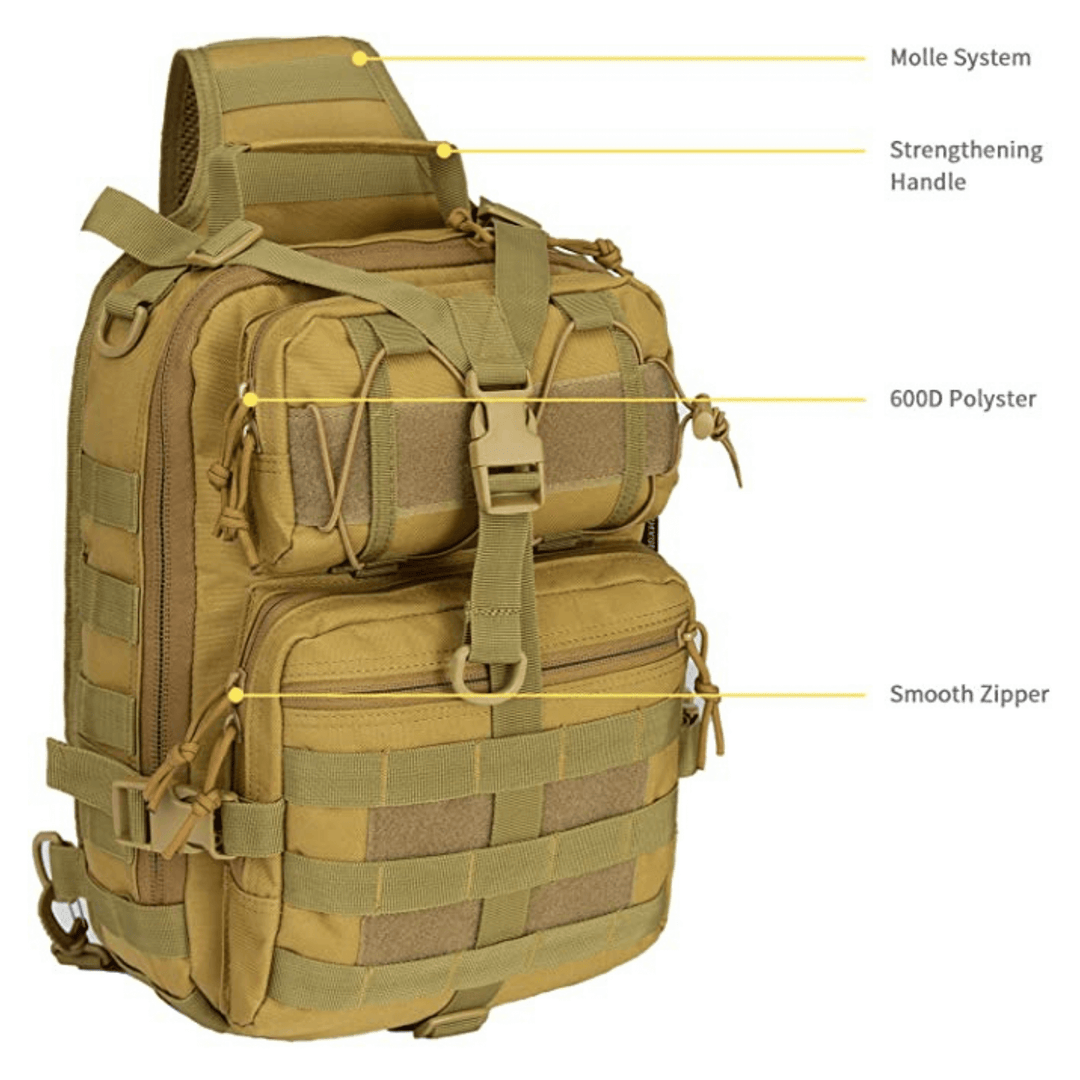 Tactical 15L Sling Backpack with Molle System