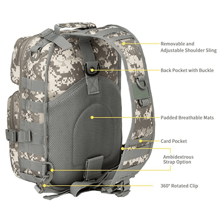 Tactical 15L Sling Backpack with Molle System