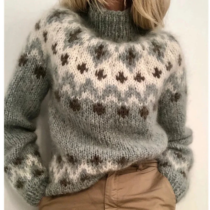 Ladies High Neck, Knitted Sweater