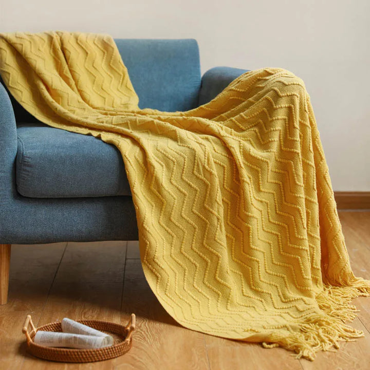 Nordic Knitted Decorative Bed Blanket