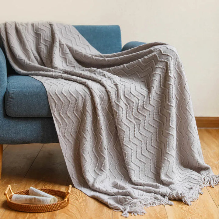 Nordic Knitted Decorative Bed Blanket