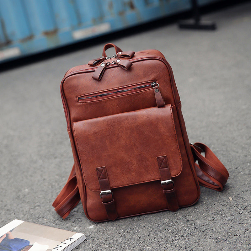 Vintage Leather Backpack for Men