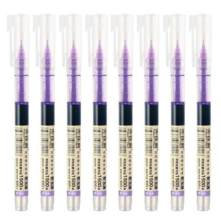 8-Color Liquid Gel Pen Set – 0.5mm Rollerball Pens for School &amp; Office - Polendo Design 8 color gel pen set