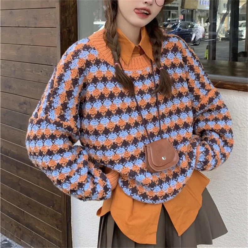 Ladies Crew Neck Oversized Sweater Jumper