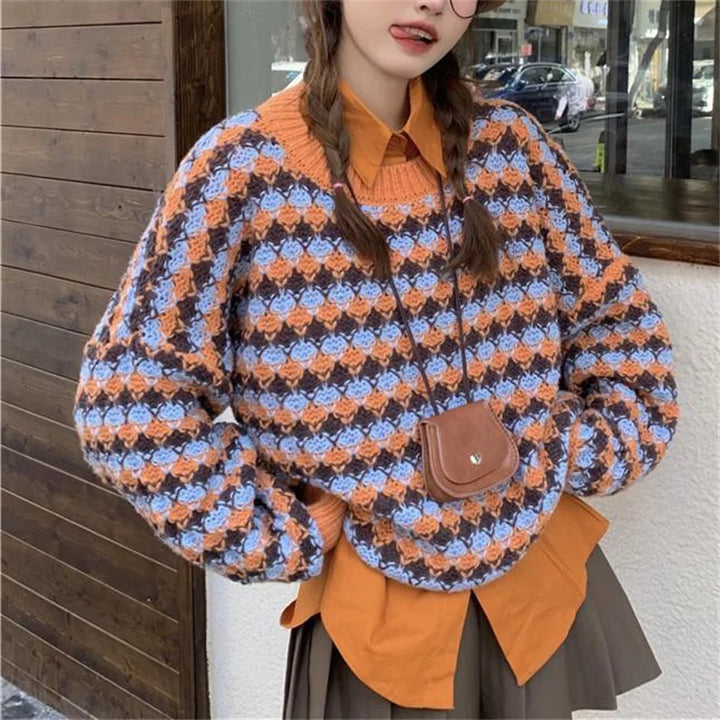 Ladies Crew Neck Oversized Sweater Jumper
