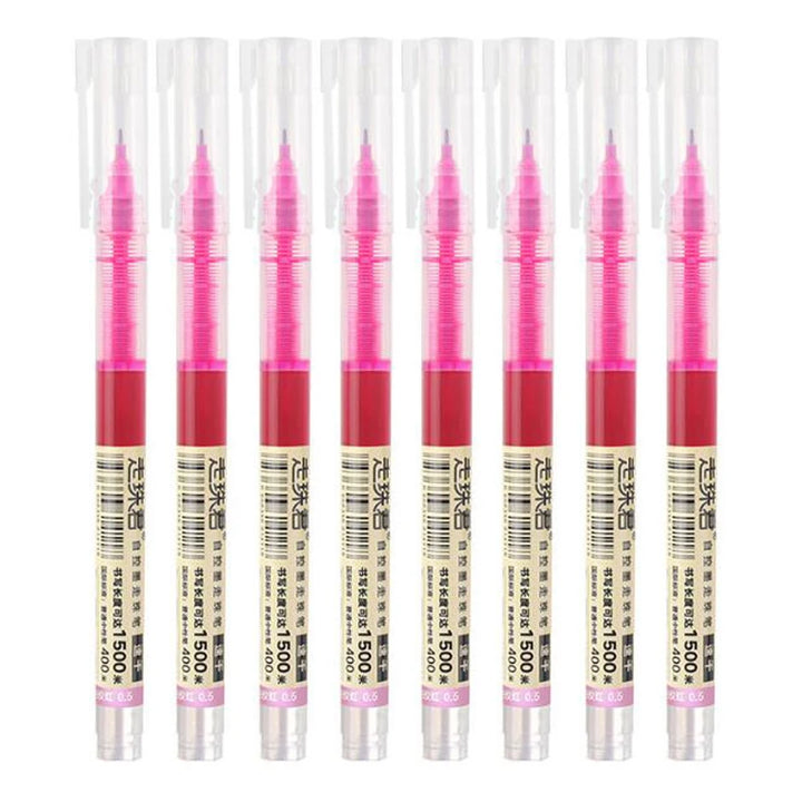 8-Color Liquid Gel Pen Set – 0.5mm Rollerball Pens for School &amp; Office - Polendo Design 8 color gel pen set