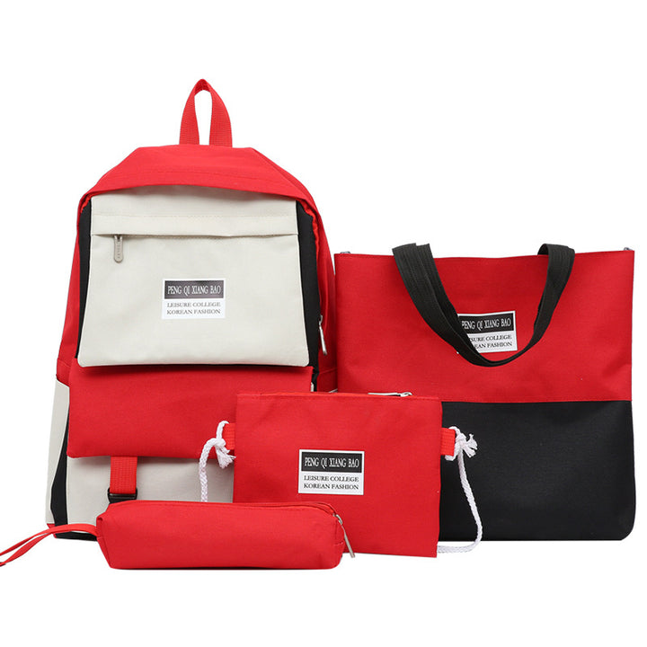 Canvas School Book Bags-Backpack