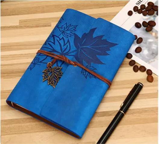 Vintage Refillable Maple Leaf Leather Journal