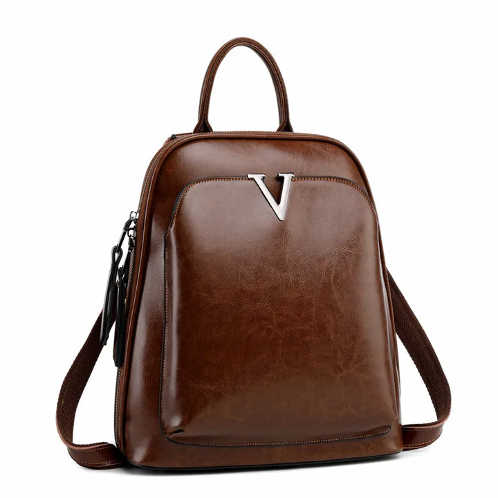 Vintage Leather Backpack for Women