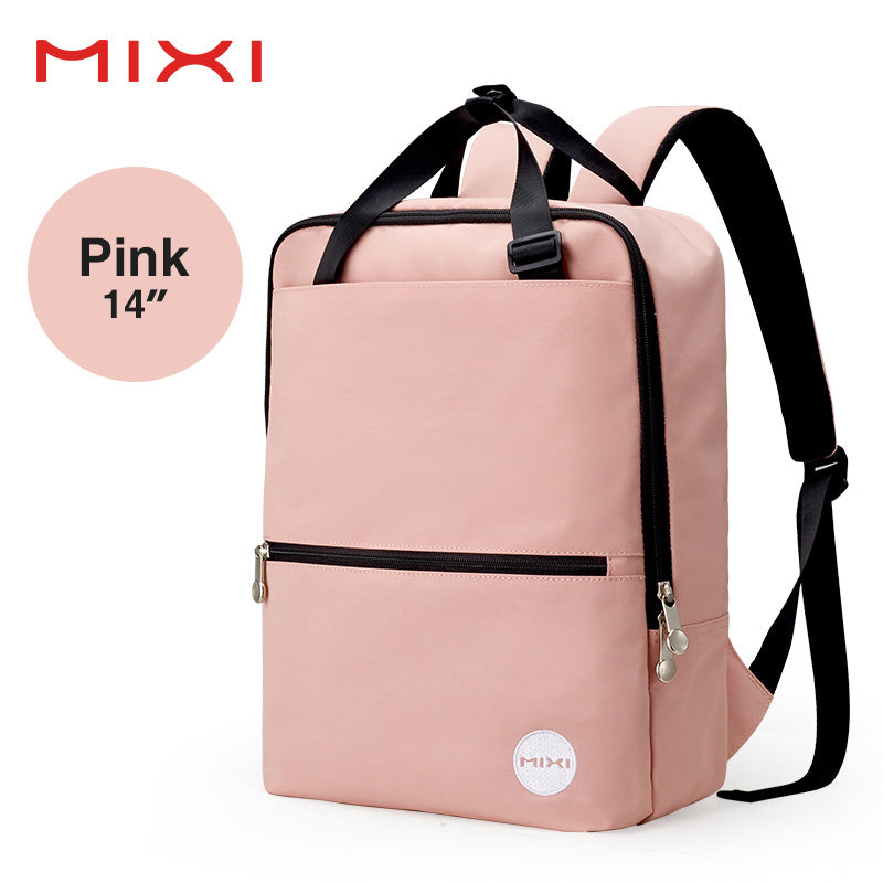 Square Round Pink Backpack Leisure School Travel Bag