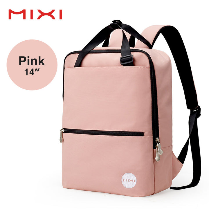 Square Round Pink Backpack Leisure School Travel Bag