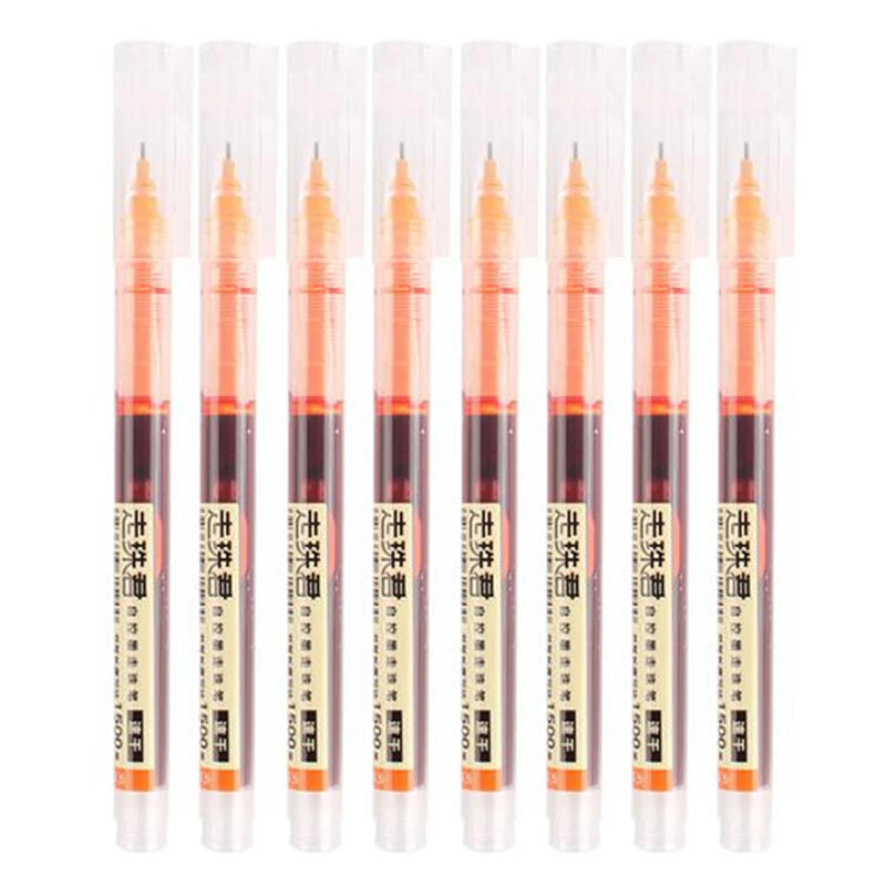 8-Color Liquid Gel Pen Set – 0.5mm Rollerball Pens for School &amp; Office - Polendo Design 8 color gel pen set