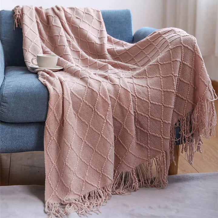Nordic Knitted Decorative Bed Blanket