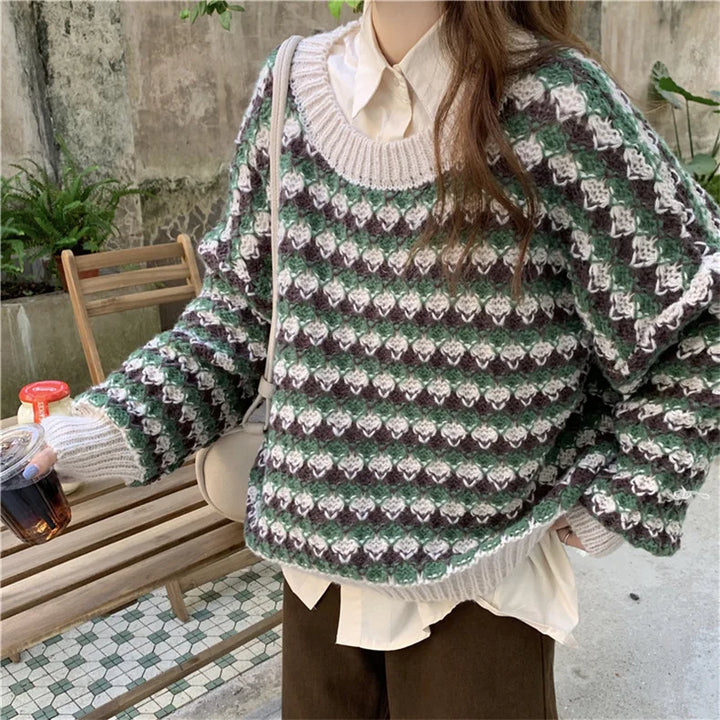 Ladies Crew Neck Oversized Sweater Jumper