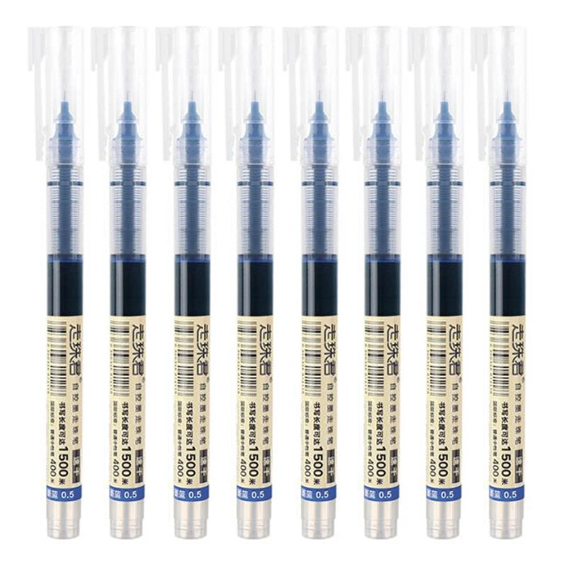 8-Color Liquid Gel Pen Set – 0.5mm Rollerball Pens for School &amp; Office - Polendo Design 8 color gel pen set
