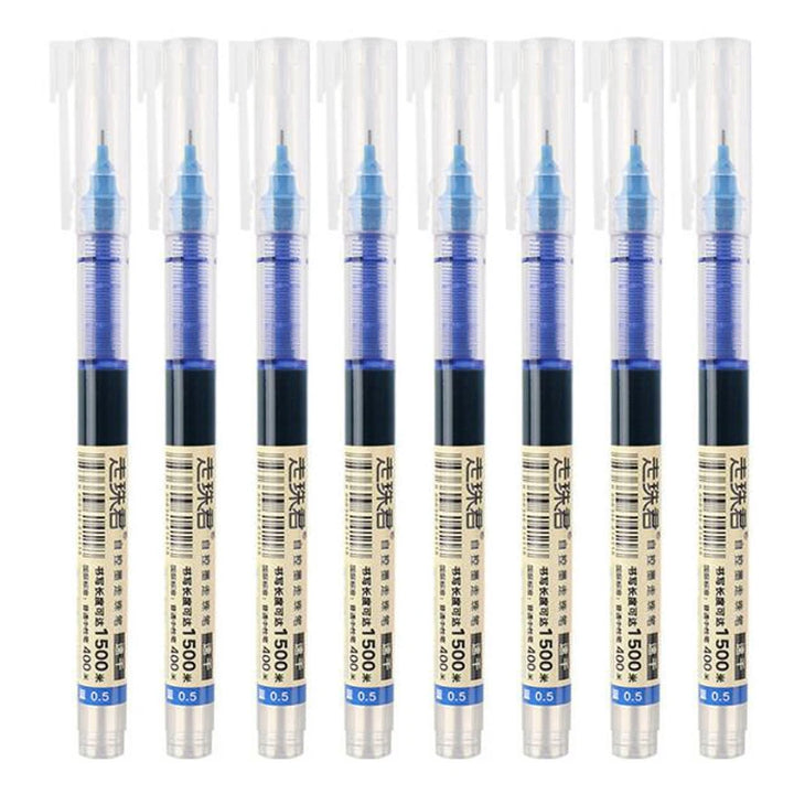 8-Color Liquid Gel Pen Set – 0.5mm Rollerball Pens for School &amp; Office - Polendo Design 8 color gel pen set