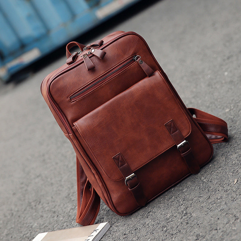 Vintage Leather Backpack for Men