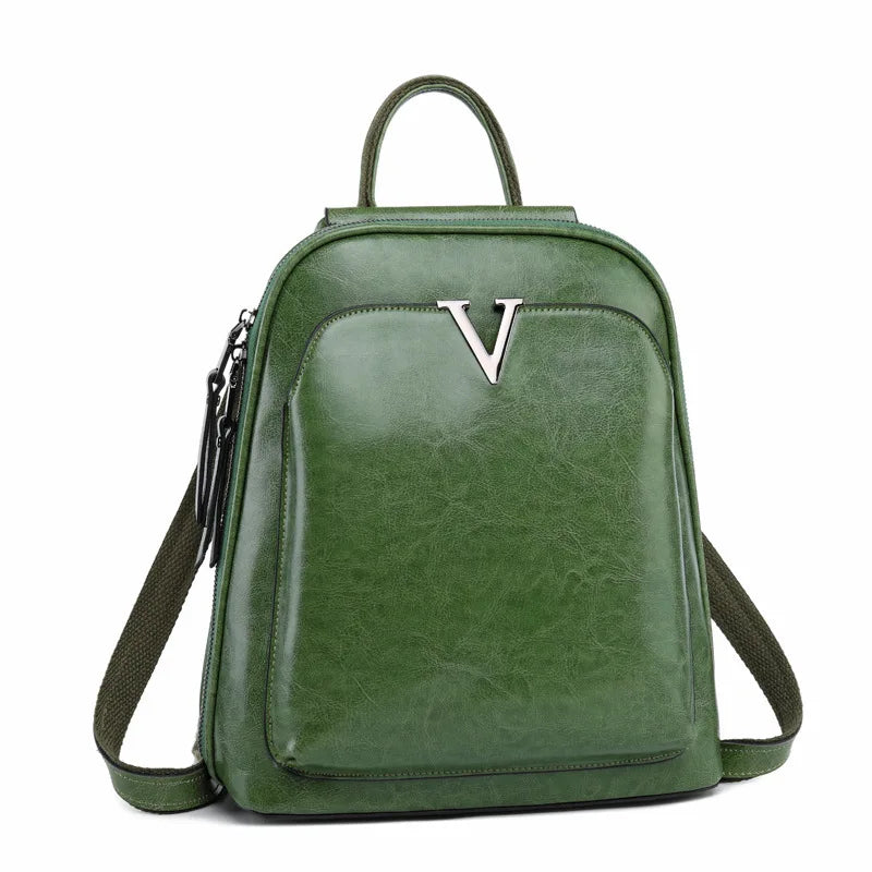 Vintage Leather Backpack for Women