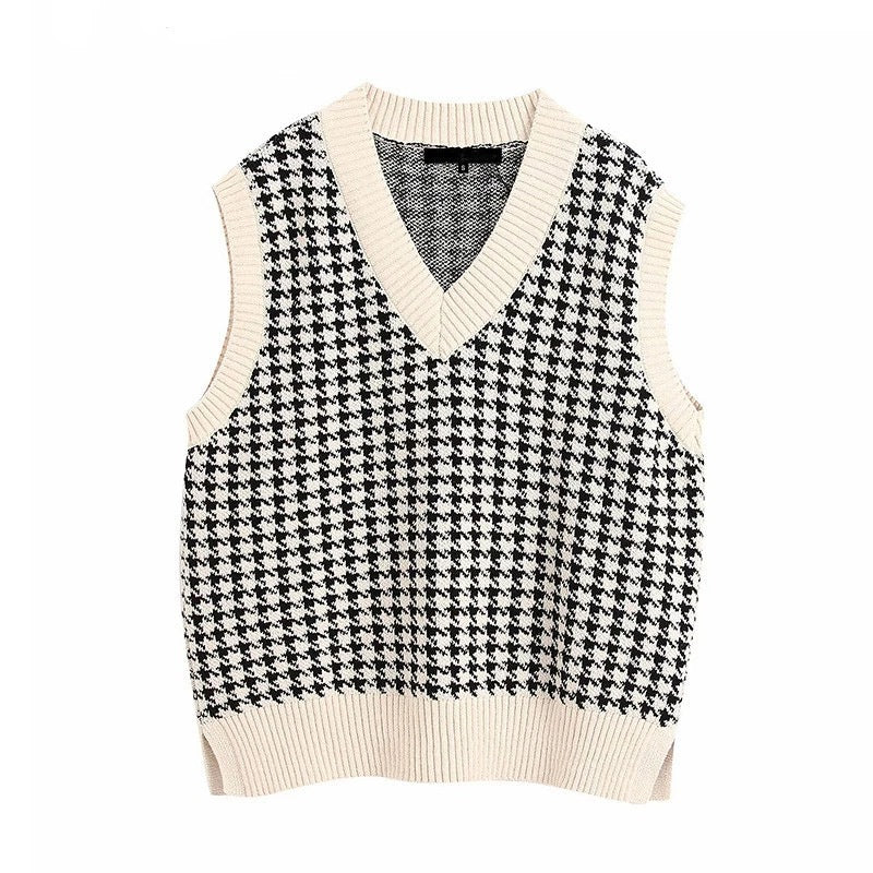 Womens Sleeveless Knit Pullover – V Neck - Polendo Design womens sleeveless knit pullover