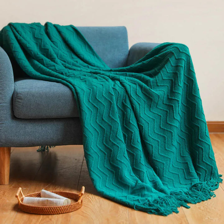 Nordic Knitted Decorative Bed Blanket