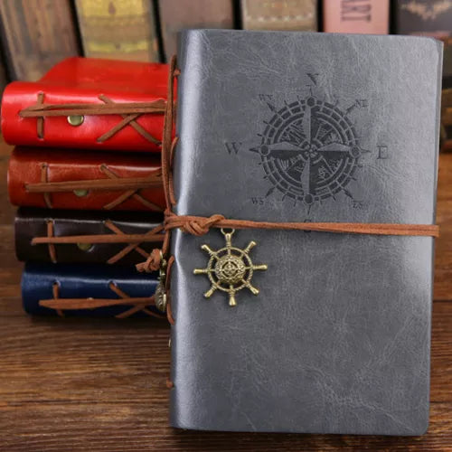 Travel Leather Journal with Anchor Band