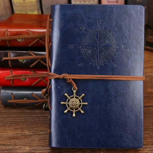Travel Leather Journal with Anchor Band