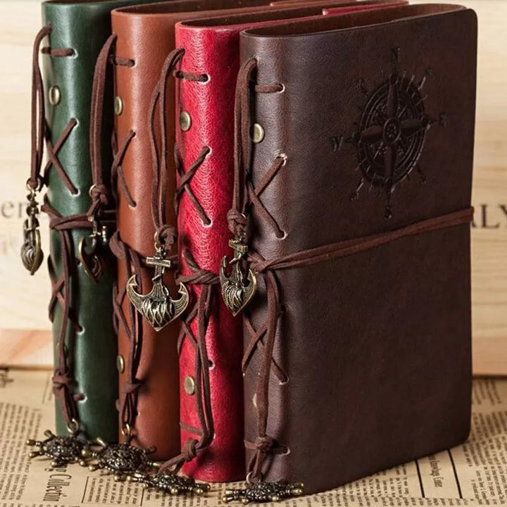 Travel Leather Journal with Anchor Band