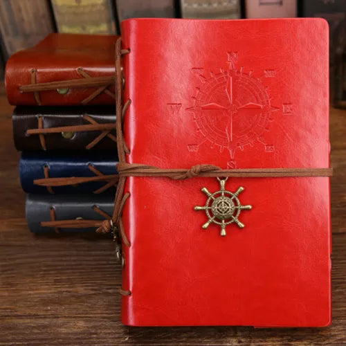 Travel Leather Journal with Anchor Band