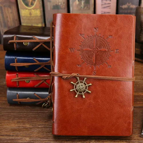 Travel Leather Journal with Anchor Band