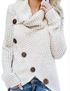 Soft White Cashmere Turtleneck Sweater for Women