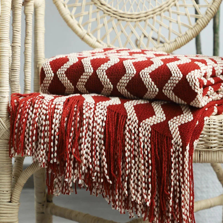 Nordic Knitted Decorative Bed Blanket