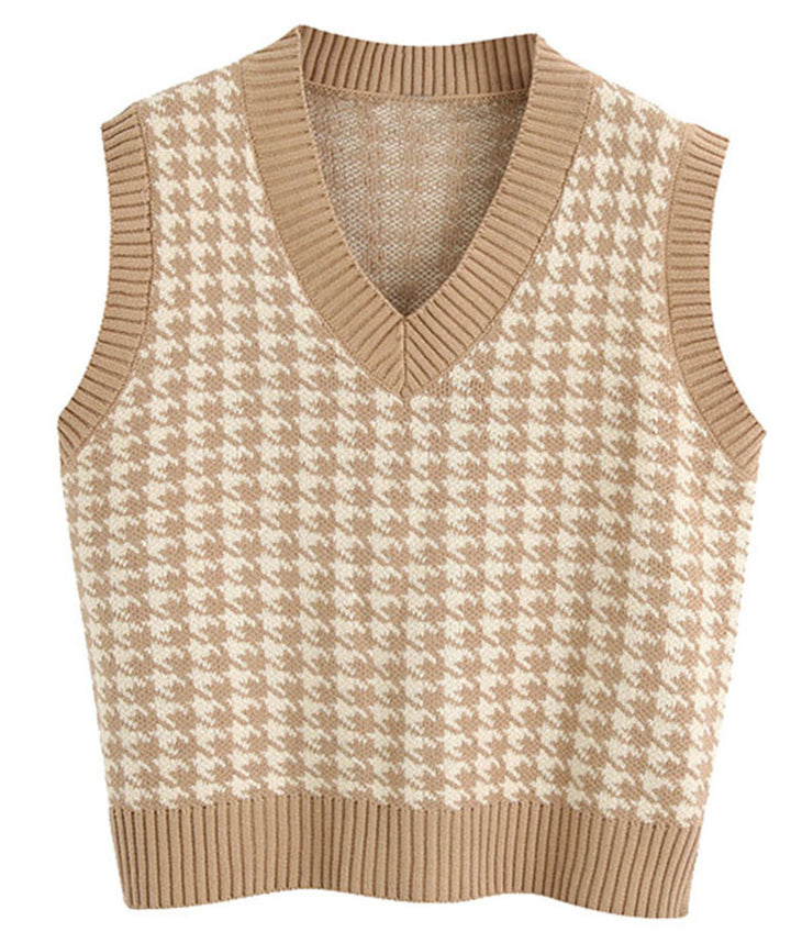 Womens Sleeveless Knit Pullover – V Neck - Polendo Design womens sleeveless knit pullover