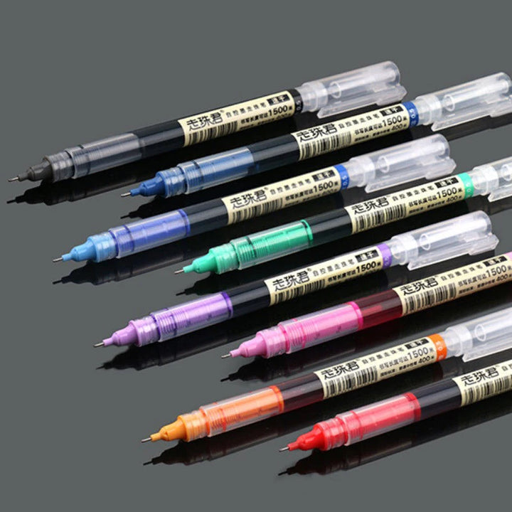 8-Color Liquid Gel Pen Set – 0.5mm Rollerball Pens for School &amp; Office - Polendo Design 8 color gel pen set
