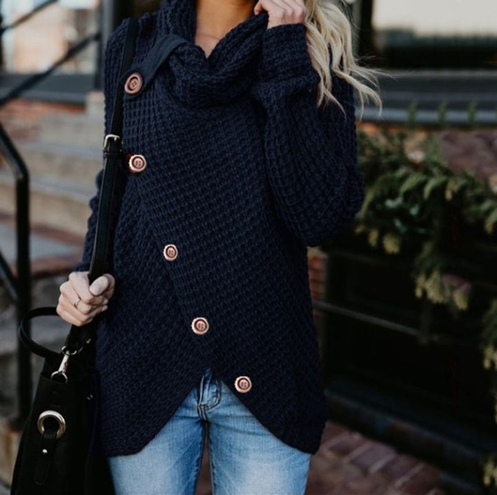 Soft White Cashmere Turtleneck Sweater for Women