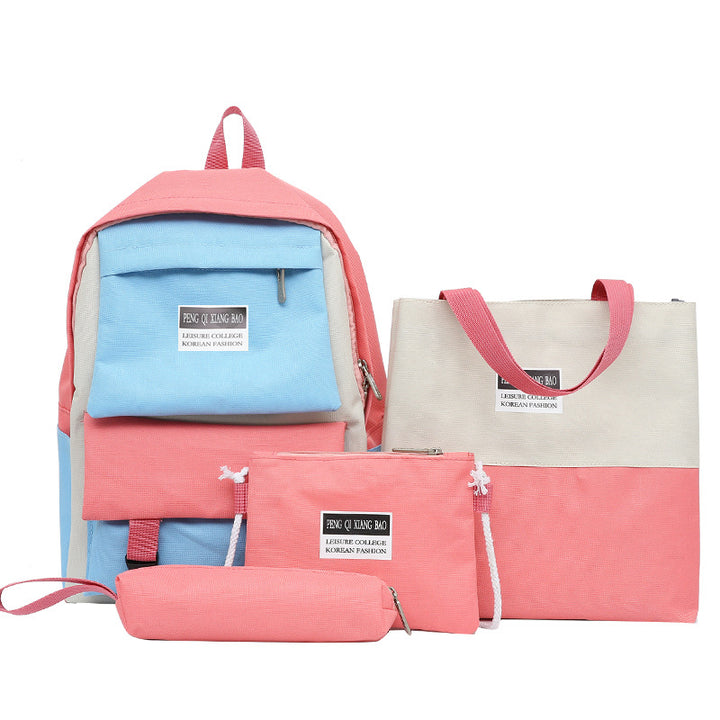 Canvas School Book Bags-Backpack