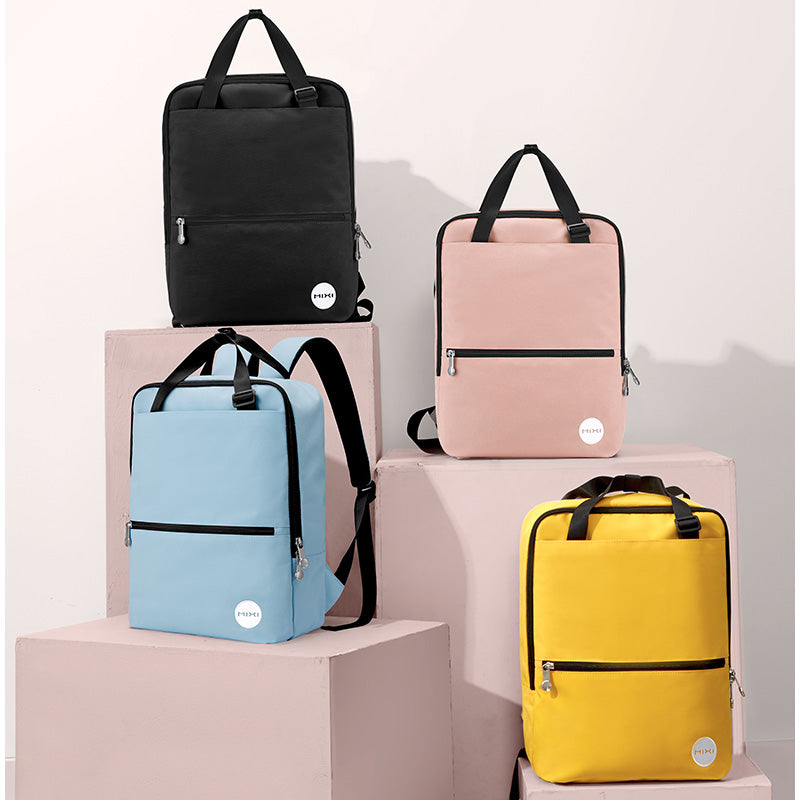 Square Round Pink Backpack Leisure School Travel Bag