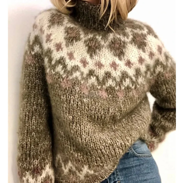 Ladies High Neck, Knitted Sweater