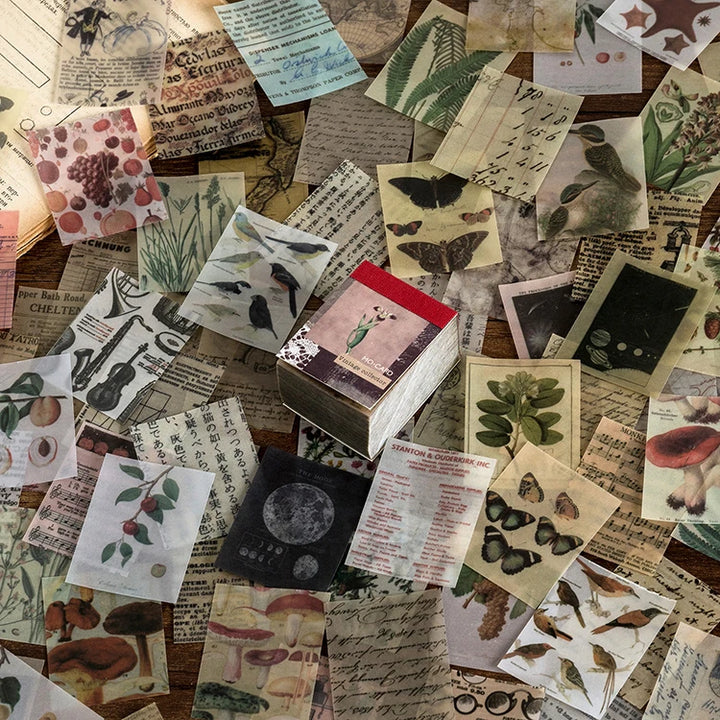 366 Pcs Van Gogh Kraft Paper Retro Scrapbook &amp; Decorative Cards