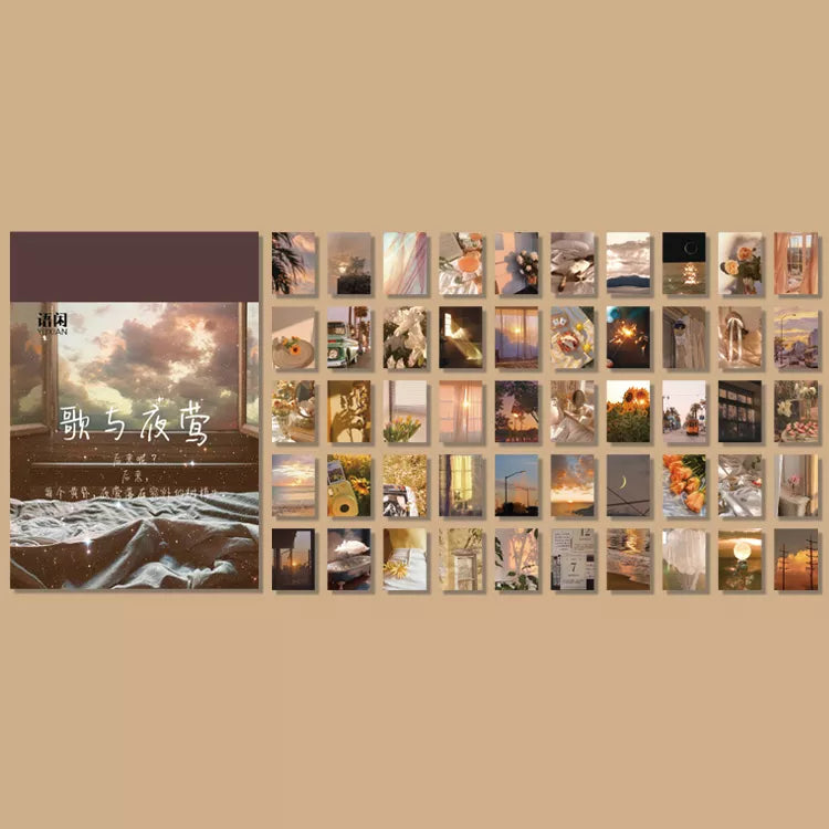 366 Pcs Van Gogh Kraft Paper Retro Scrapbook &amp; Decorative Cards