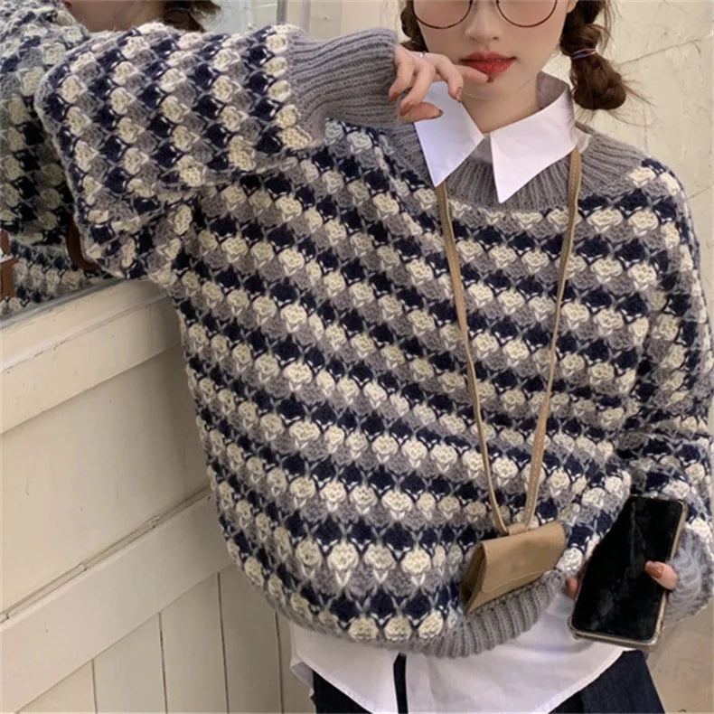 Ladies Crew Neck Oversized Sweater Jumper