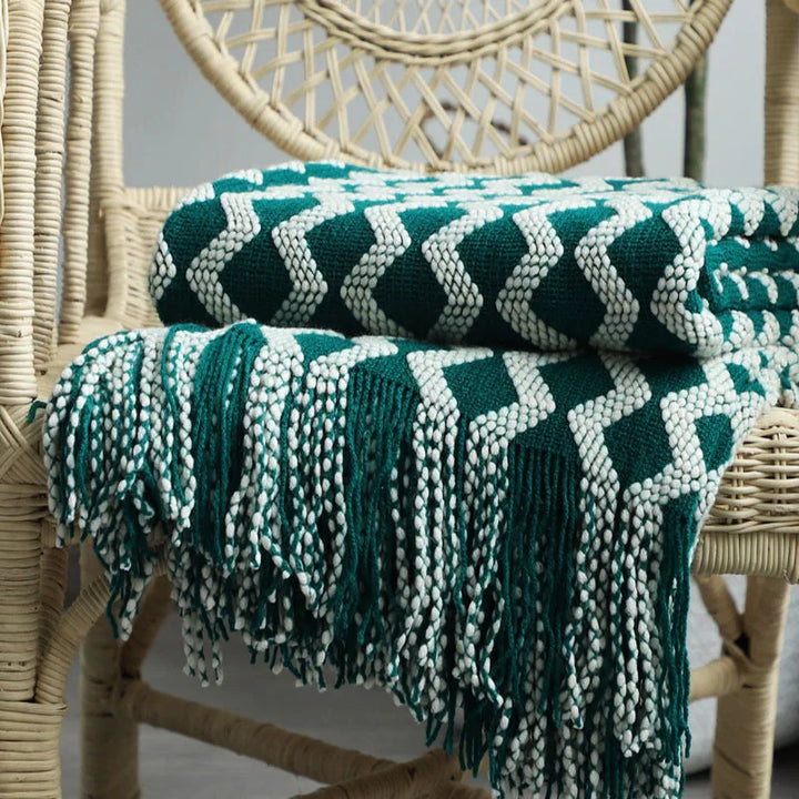 Nordic Knitted Decorative Bed Blanket