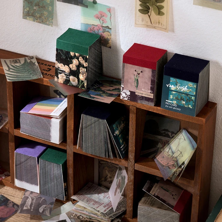 366 Pcs Van Gogh Kraft Paper Retro Scrapbook &amp; Decorative Cards