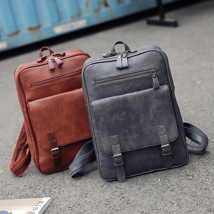 Vintage Leather Backpack for Men