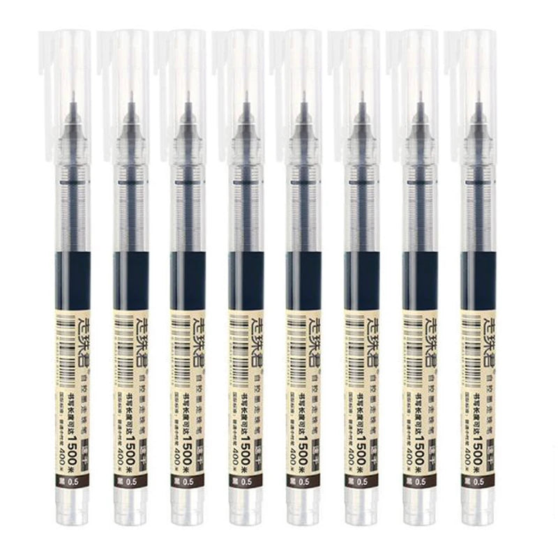 8-Color Liquid Gel Pen Set – 0.5mm Rollerball Pens for School &amp; Office - Polendo Design 8 color gel pen set