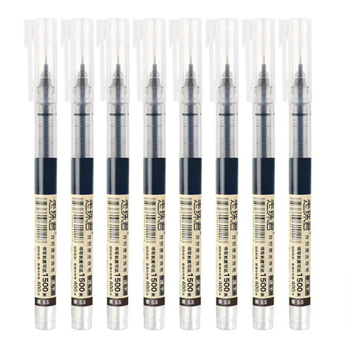 8-Color Liquid Gel Pen Set – 0.5mm Rollerball Pens for School &amp; Office - Polendo Design 8 color gel pen set