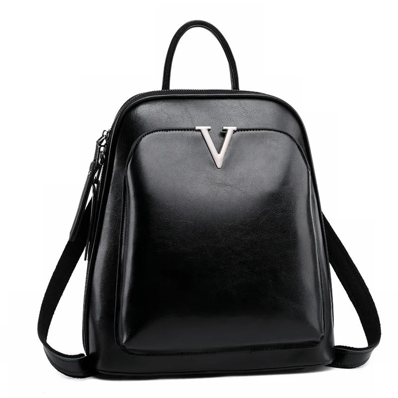 Vintage Leather Backpack for Women