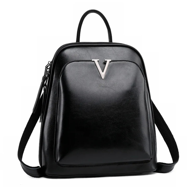 Vintage Leather Backpack for Women